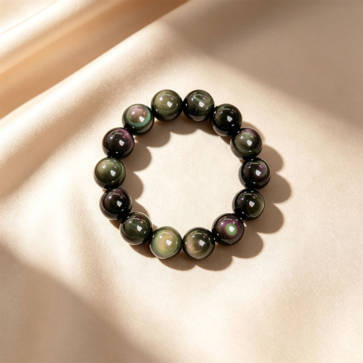 Rainbow Obsidian Beaded Bracelet