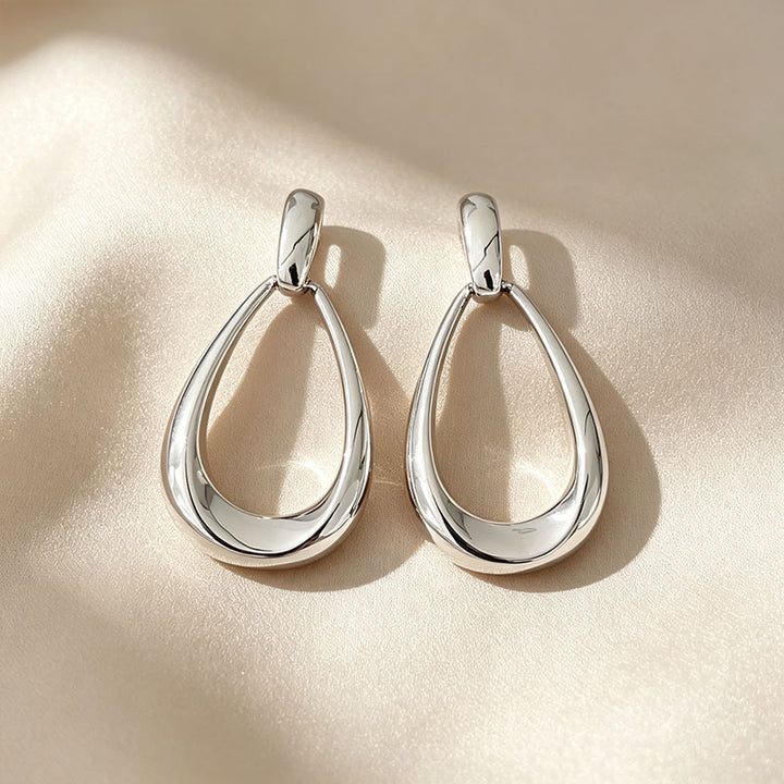 Polished Teardrop Dangle Earrings