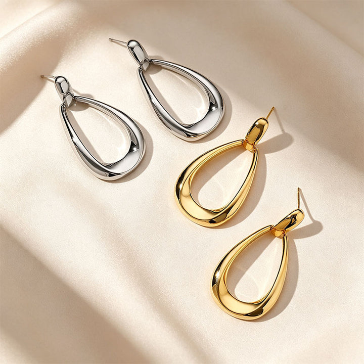Polished Teardrop Dangle Earrings