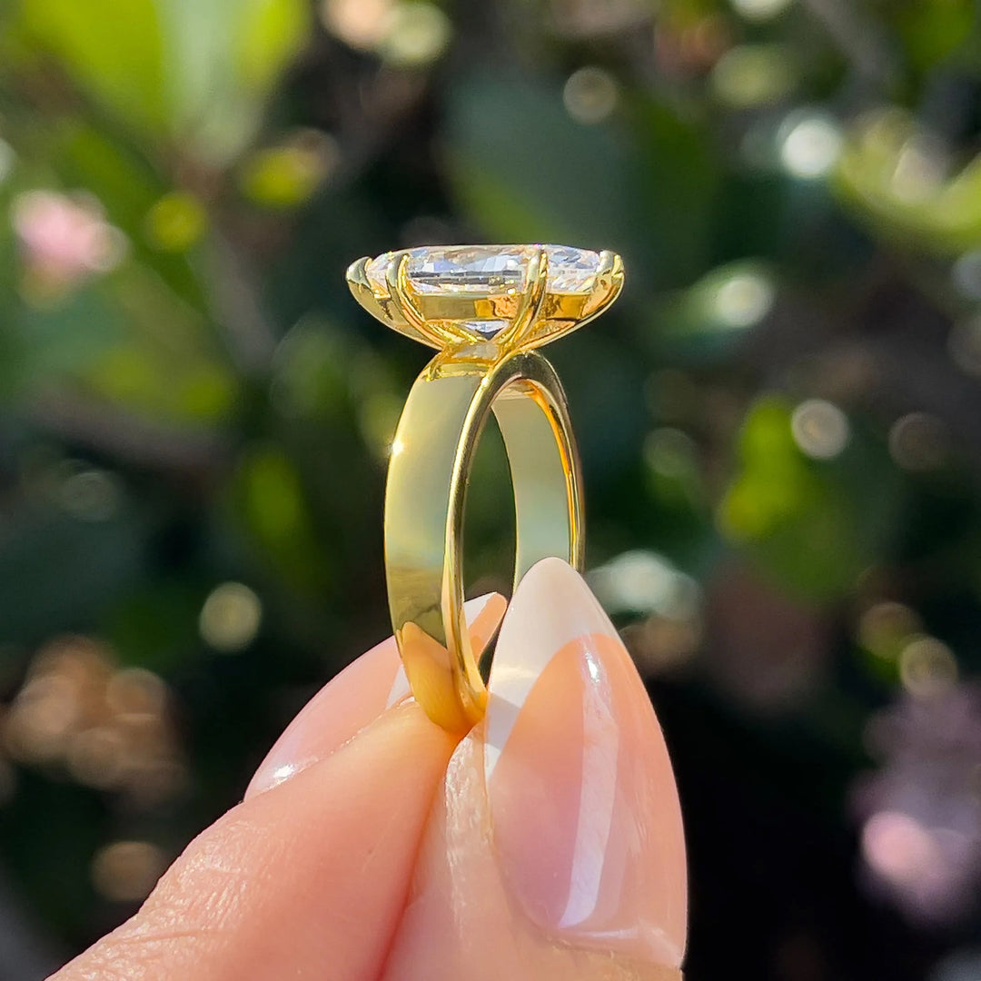 Marquise Three‑Stone Bridal Ring Set