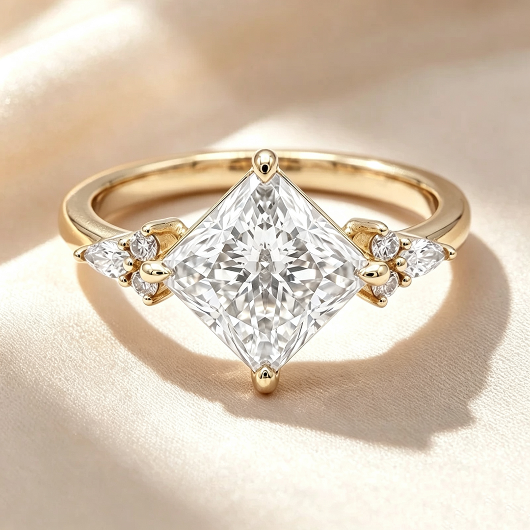 Princess Cut Multi-Stone Ring Set