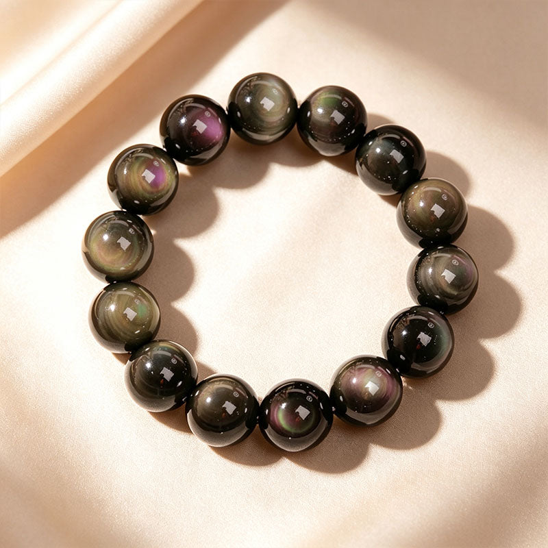 Rainbow Obsidian Beaded Bracelet