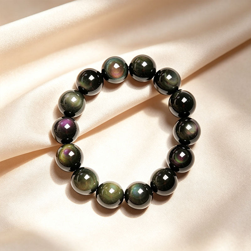 Rainbow Obsidian Beaded Bracelet