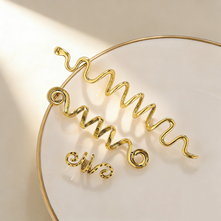 Spiral Hair Ring Set