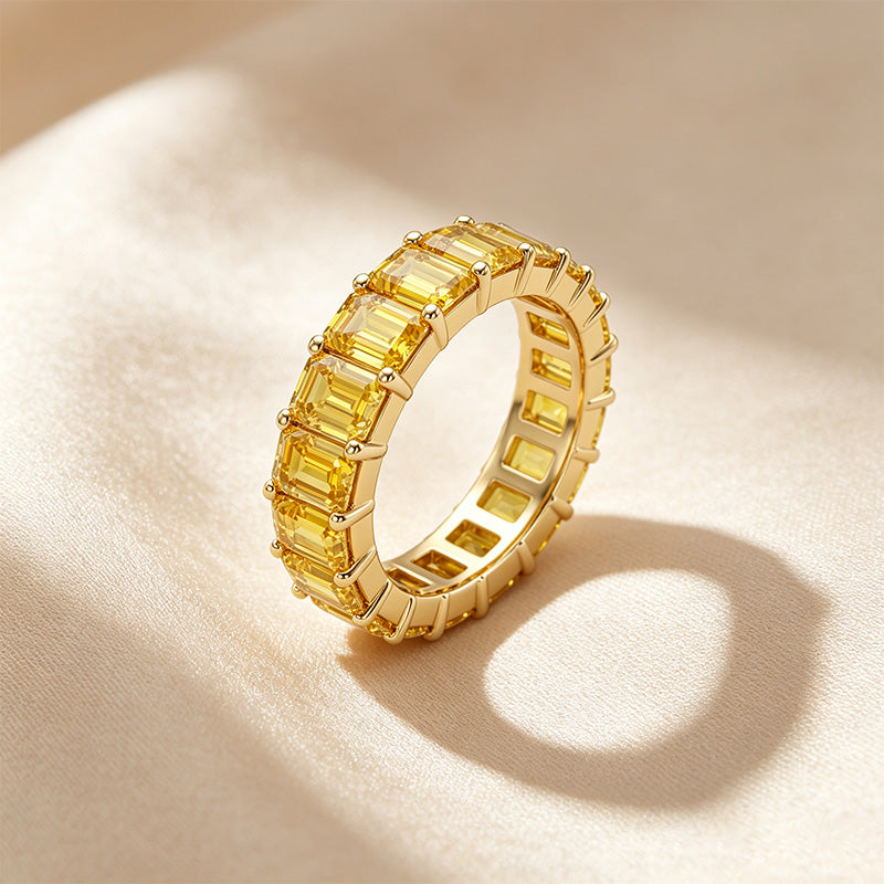 Emerald Cut Full Eternity Band Collection