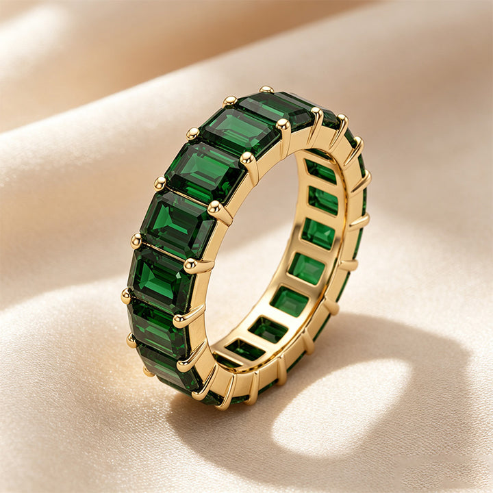 Emerald Cut Full Eternity Band Collection