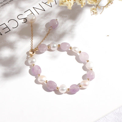 Aventurine jade &amp; pearl bracelet