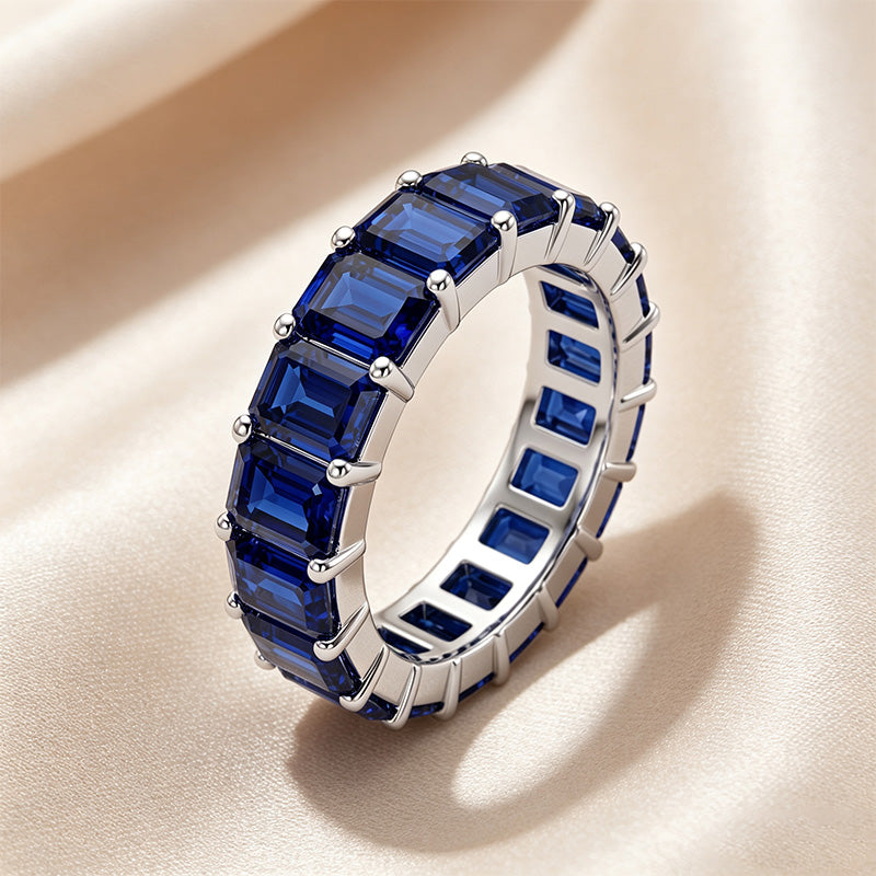 Emerald Cut Full Eternity Band Collection