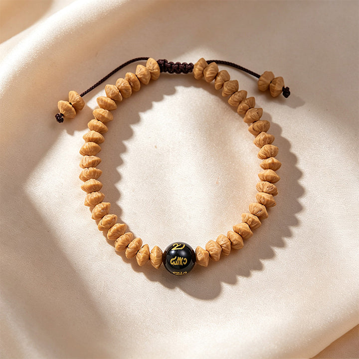 Green Sandalwood &amp; Agate Beaded Bracelet Collection