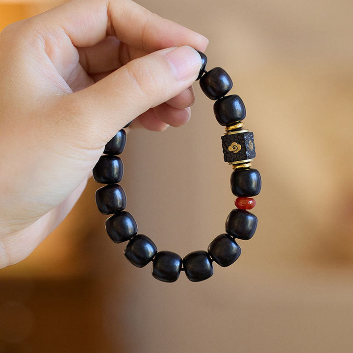 Auspicious Cloud Purple Sandalwood Bracelet