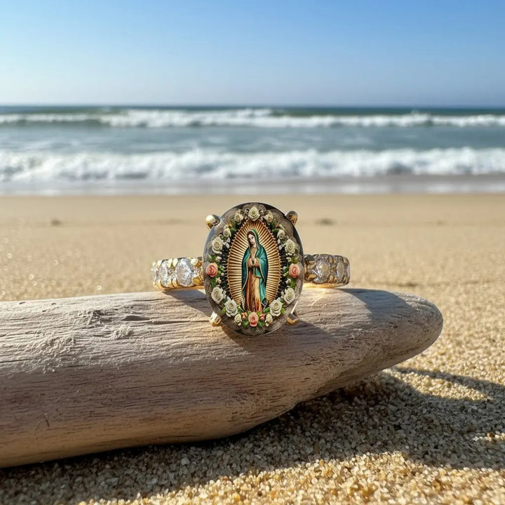 Vintage Floral Madonna Ring