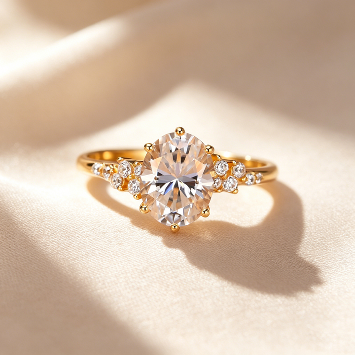 Luxurious Minimalist Sparkling Ring