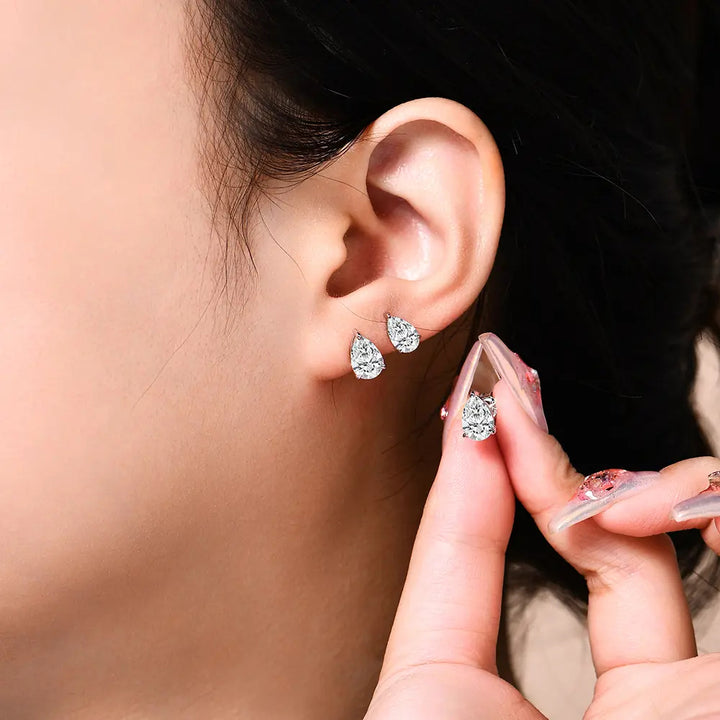 Solitaire Moissanite Stud Earrings Series