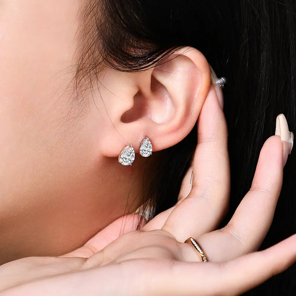 Solitaire Moissanite Stud Earrings Series