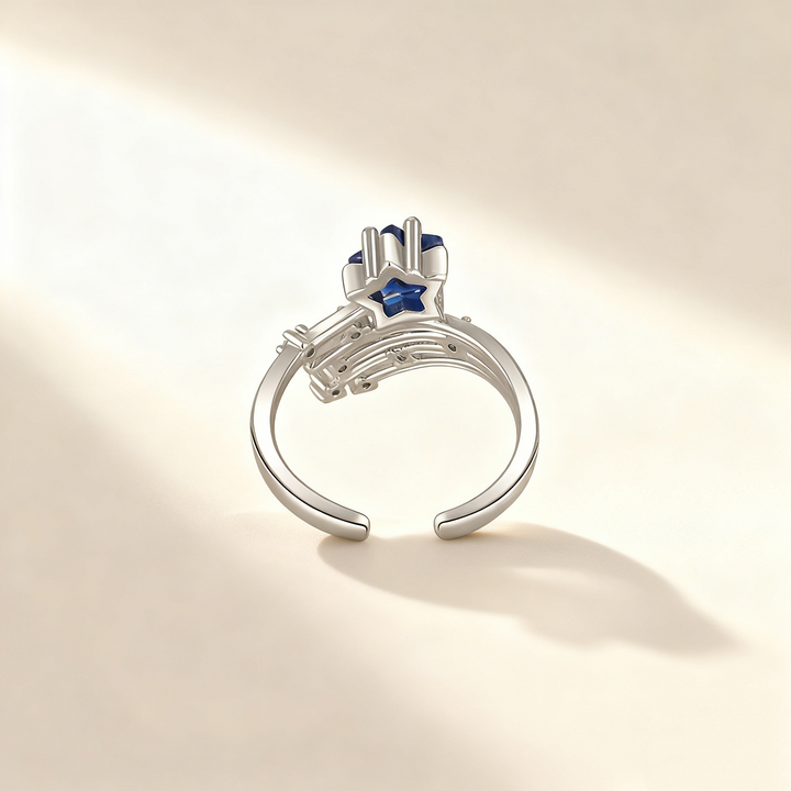 Star-Cut Sapphire &amp; diamond Ring