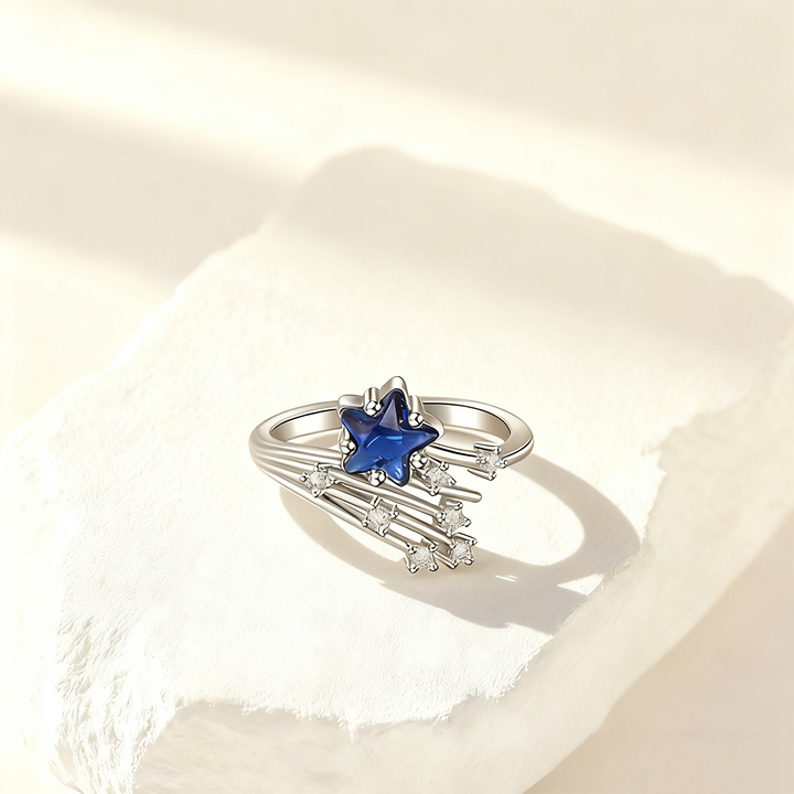 Star-Cut Sapphire &amp; diamond Ring