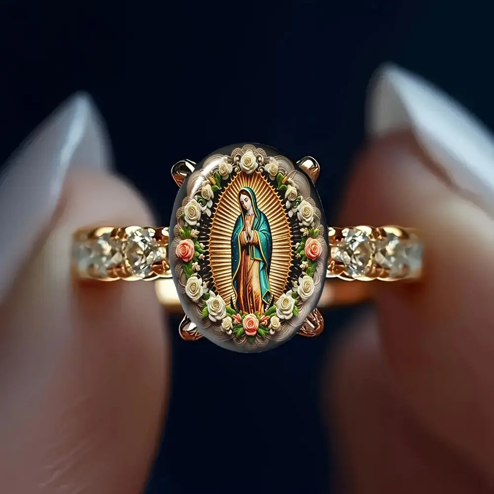 Vintage Floral Madonna Ring
