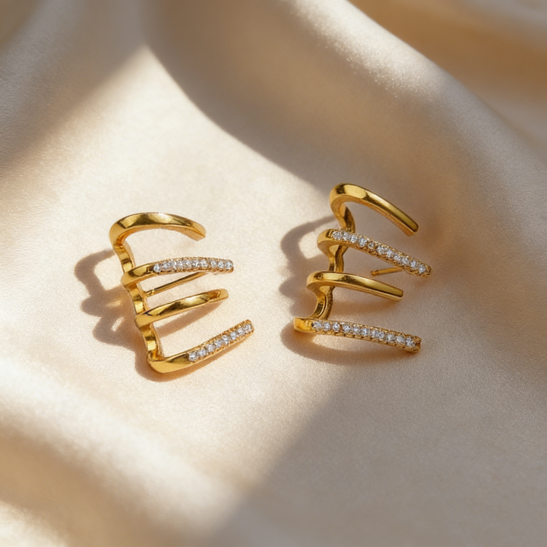 Elegant Four-Prong Stud Earrings