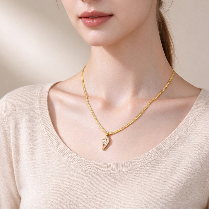 Pavé Ghost Face Pendant Necklace