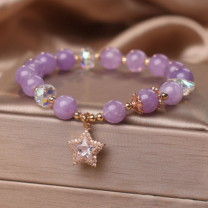 Five-pointed star natural crystal bracelet