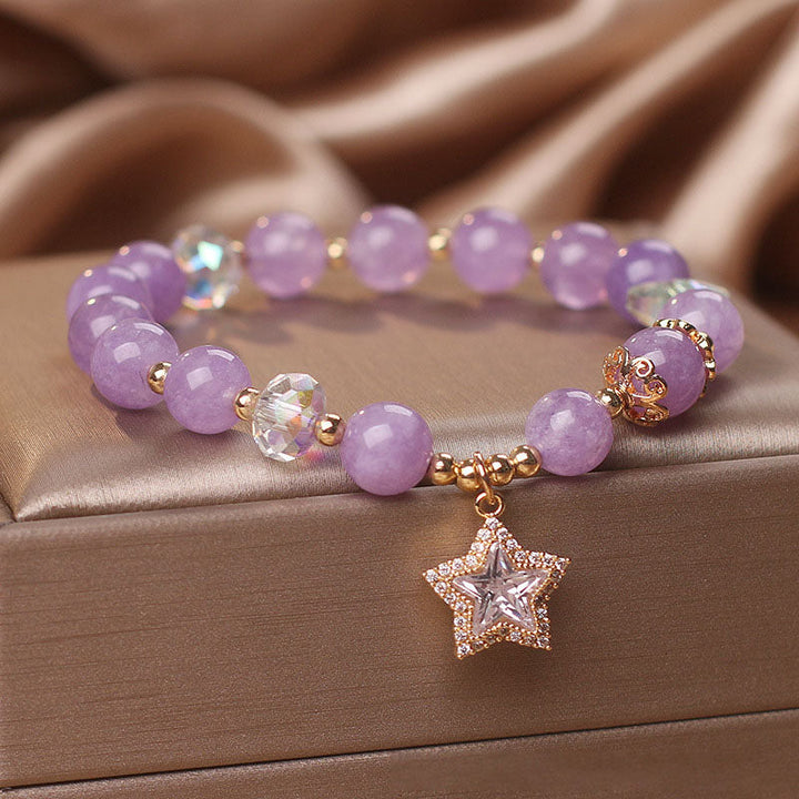 Five-pointed star natural crystal bracelet
