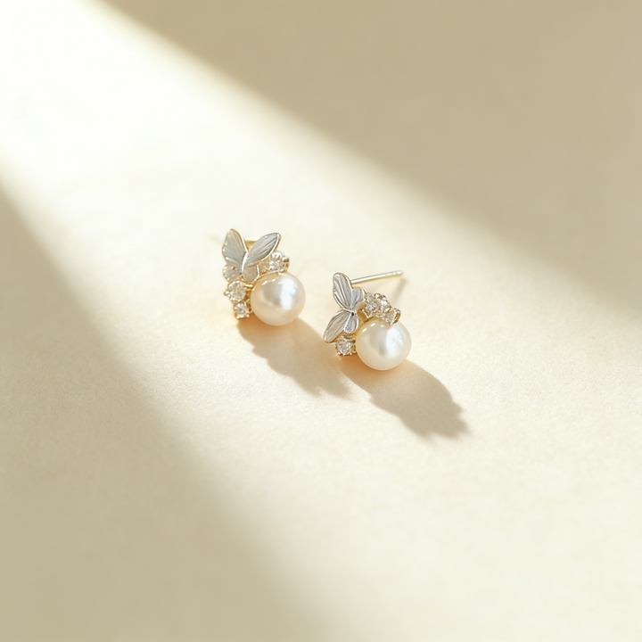 Butterfly Pearl Earrings