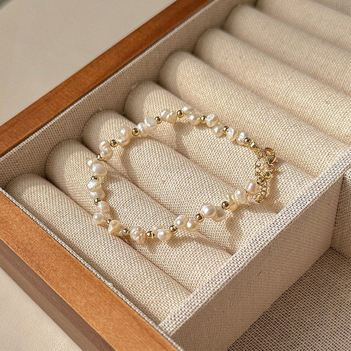 Baroque Braided Natural Freshwater Pearl Bracelet