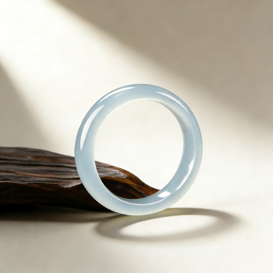 Moonlight White Jade Bangle