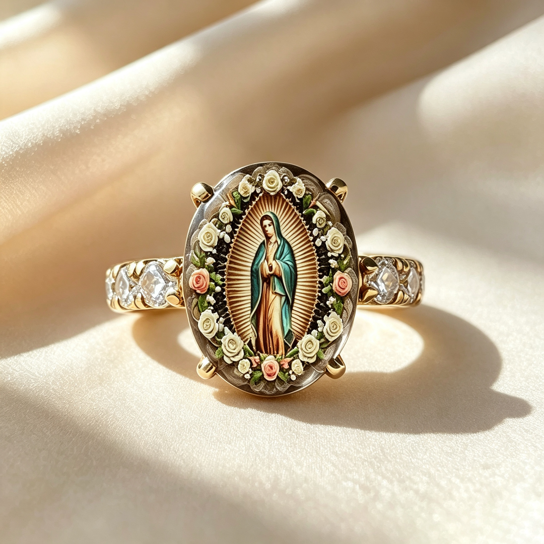 Vintage Floral Madonna Ring