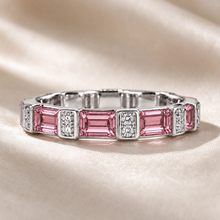 Baguette Bezel Pavé Eternity Band