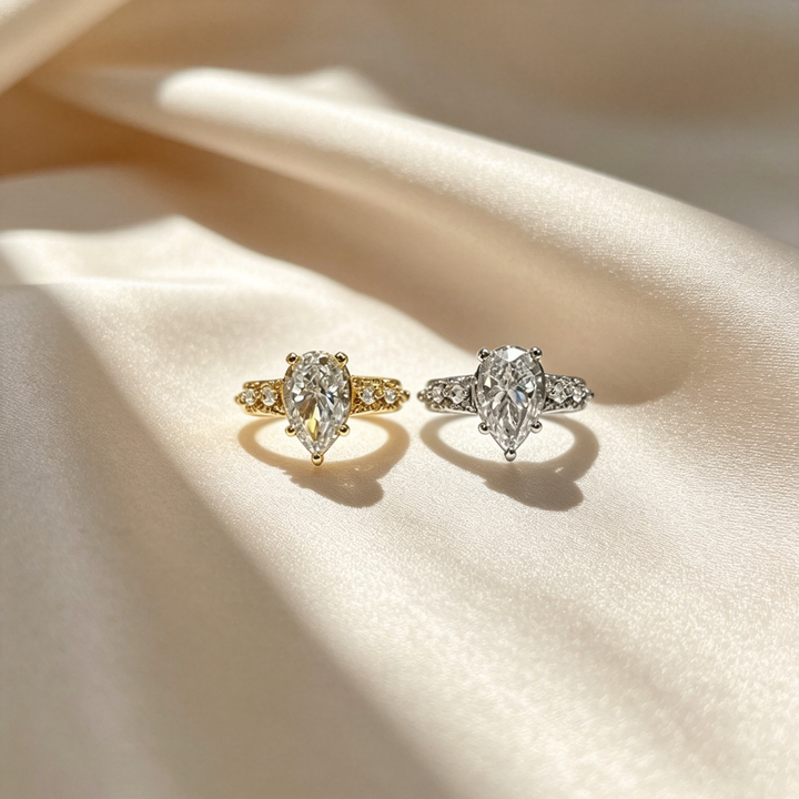 Vintage Pear-Shaped Pear Ice‑Cut Ring