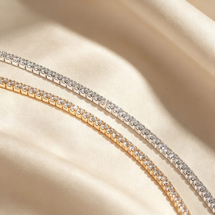 Classic Minimalist Round Cut Tennis Bracelet