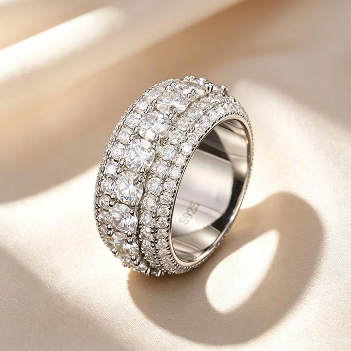 All Over Pave Wide Statement Ring