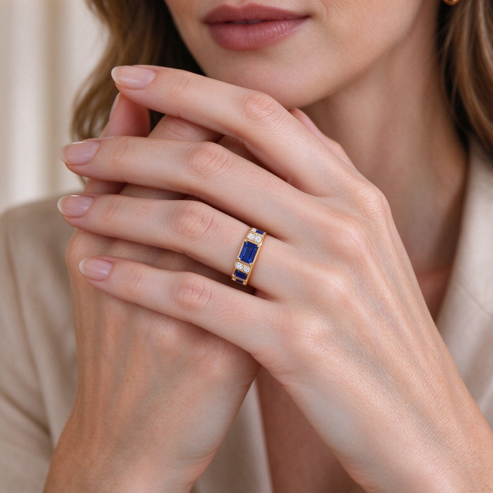 Baguette Bezel Pavé Eternity Band