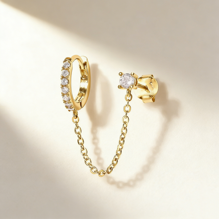 Minimalist Stackable Chain Earrings