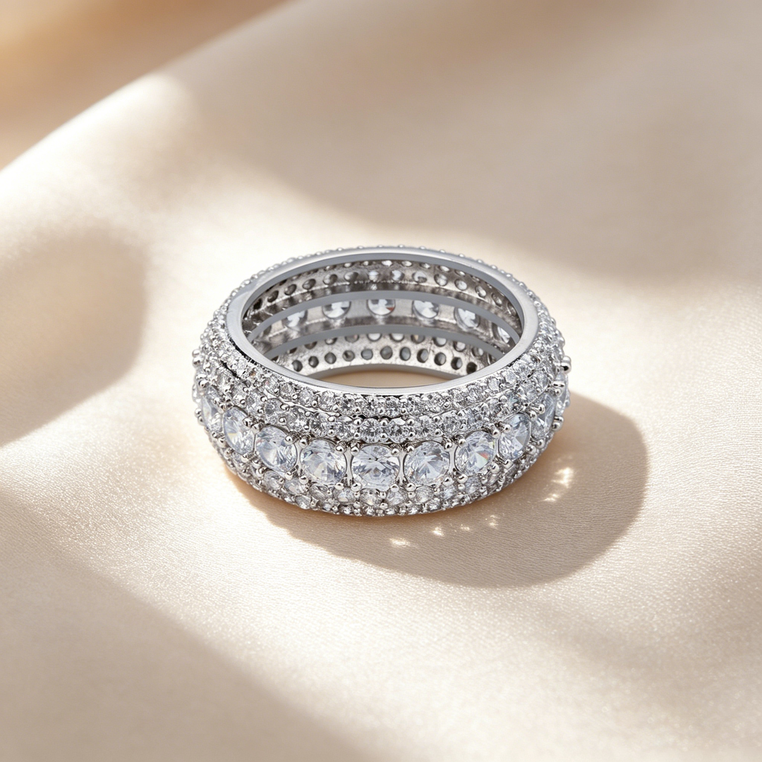 All Over Pave Wide Statement Ring