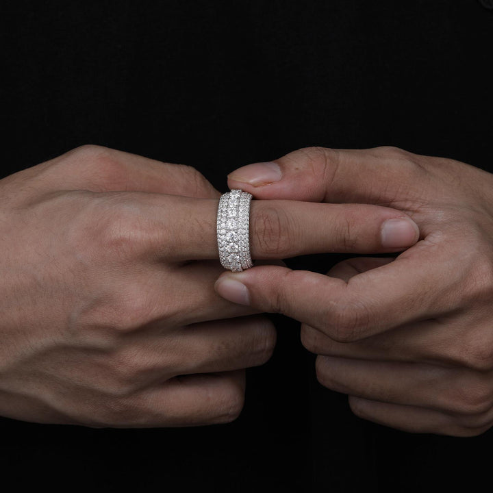 All Over Pave Wide Statement Ring