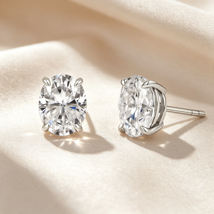 Solitaire Moissanite Stud Earrings Series