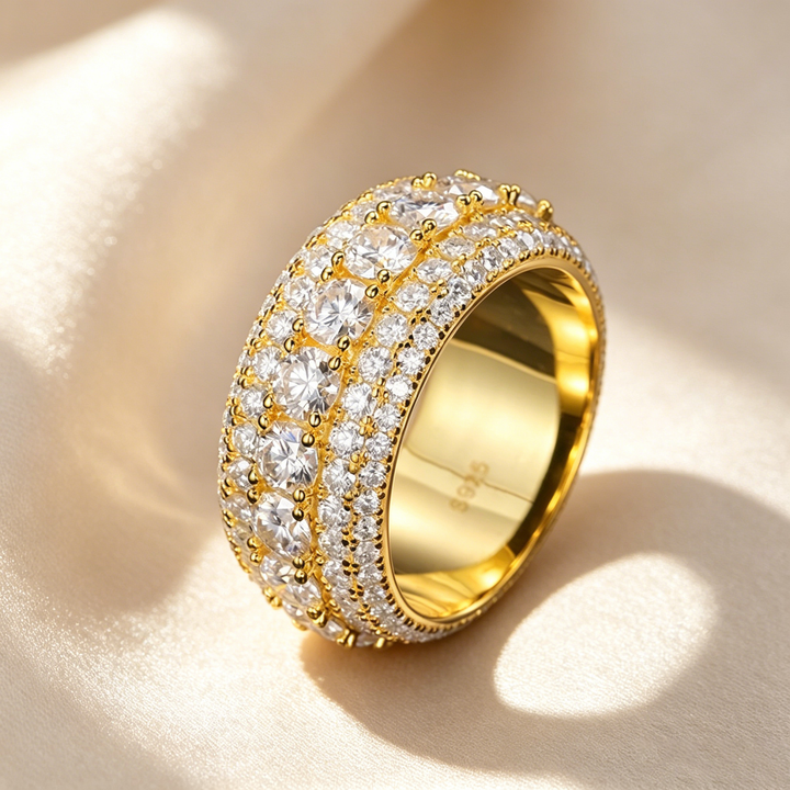 All Over Pave Wide Statement Ring