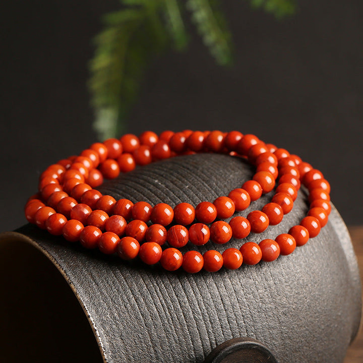 Three-circle natural agate bracelet