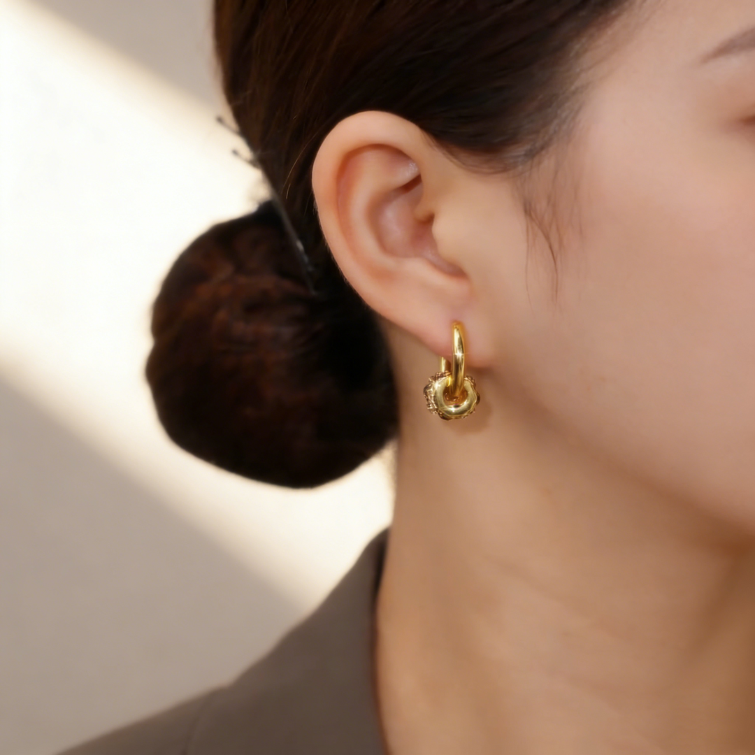 Rotatable &amp; Interchangeable Gemstone Earrings