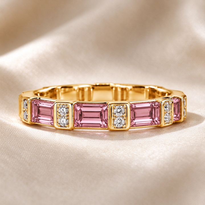 Baguette Bezel Pavé Eternity Band