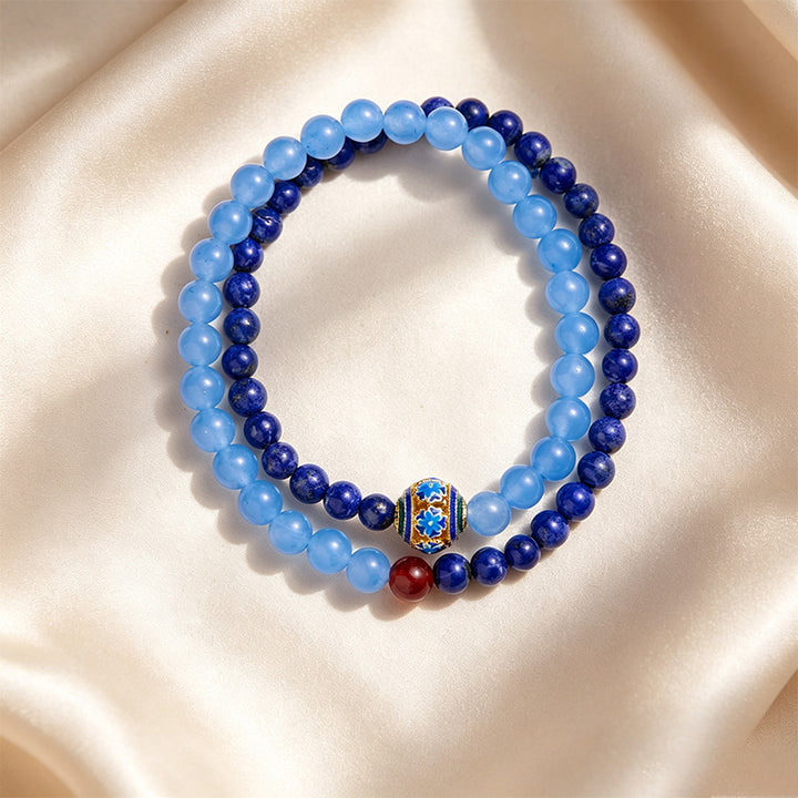 Green Sandalwood &amp; Agate Beaded Bracelet Collection