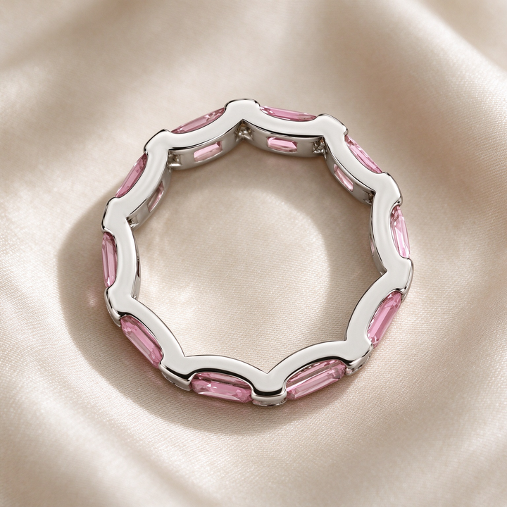 Baguette Bezel Pavé Eternity Band