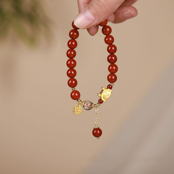 Dragon Dumpling Natural Agate Bracelet