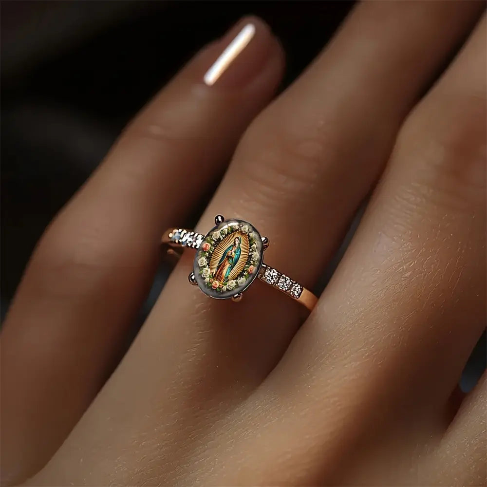 Vintage Floral Madonna Ring