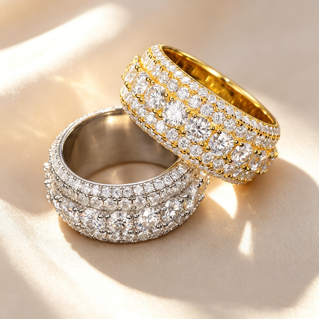All Over Pave Wide Statement Ring
