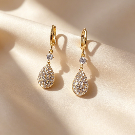 Elegant Teardrop Hoop Earrings