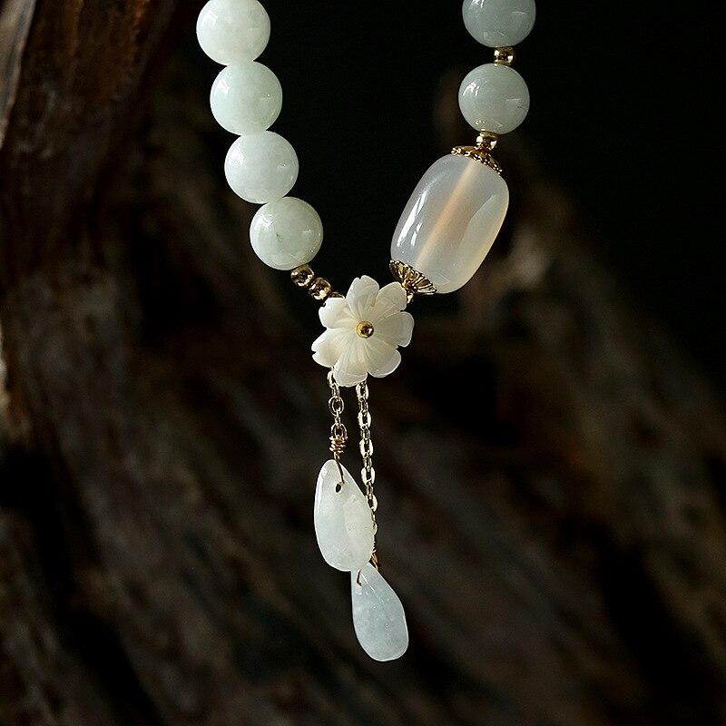 Emerald Jade Stone &amp; Agate Bracelet