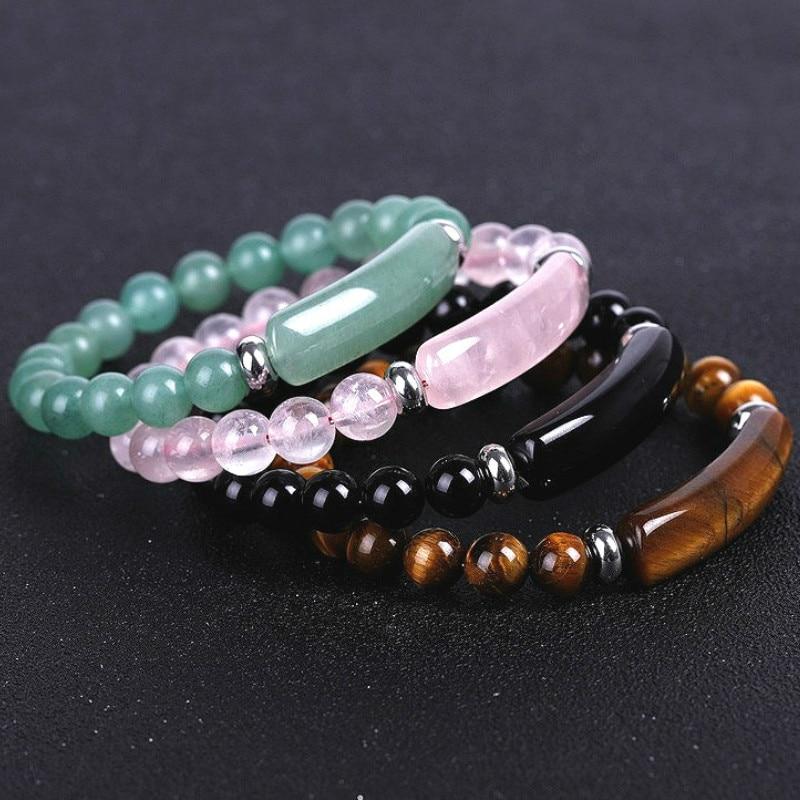 Natural Crystal &amp; Agate Stone Bracelets